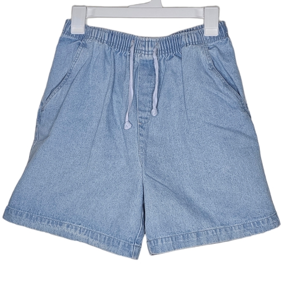 Vintage Cabin Creek Elastic High Waisted Drawstring Jean Shorts Size 10P